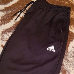 Black Tapered Adidas Pants